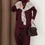 Mofy Fularlı Scuba İkili Takım - Bordo