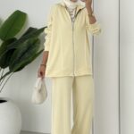 Şeritli Oysh İkili Takım - Sarı