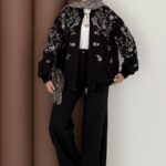 Marka Muadili Gabardin Bomber Ceket İkili Takım - Siyah