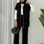 Oysh Muadil Yelekli İkili takım - Siyah