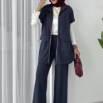 Oysh Muadil Yelekli İkili takım - Antrasit