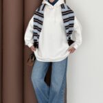 Oversize Basic Şardonlu Sweat - Ekru