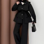 Lucky Fırfırlı Scuba İkili Takım - Siyah