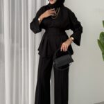 Premium Piliseli Arabic İkili Takım - Siyah