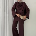 Premium Şal Yaka İkili Takım - Bordo