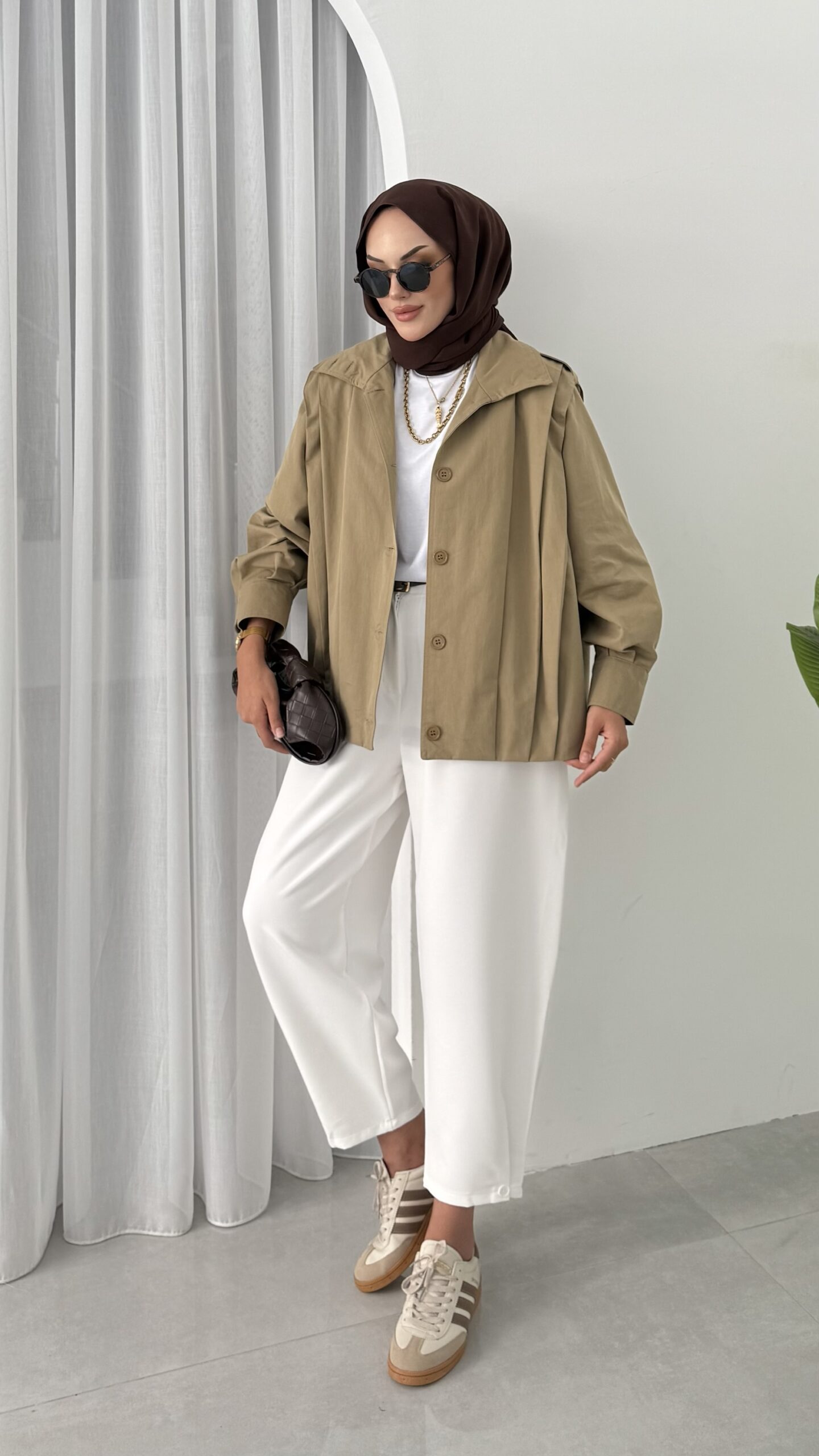 img_1933.jpeg Zra Marka Muadili Bomber Trençkot - Haki - Görsel 1