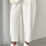 Marka Muadili Havuç Pantolon - Beyaz