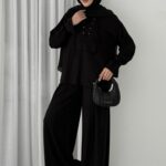 Premium Oysho Palazzo İkili Takım - Siyah