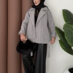 Most Premium Fermuarlı Kaşe Ceket - Gri