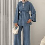 Drop Denim İkili Takım - Açık Mavi