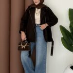 Most Premium Fermuarlı Kaşe Ceket - Kahverengi