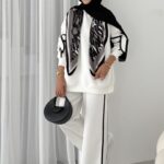 Fiyonklu Scuba İkili Takım - Beyaz