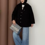 Lost Çıtçıtlı Kaşe Ceket - Siyah