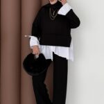 Gömlek Detaylı Oysh Takım - Siyah