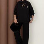 Logolu Premium Oysh İkili Takım - Siyah