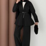 Elinnor Puf Scuba İkili Takım - Siyah