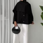 Vintage Premium Atkılı Trenç - Siyah