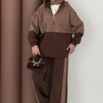 Cool Kum Payet Şardonlu İkili Takım - Kahverengi