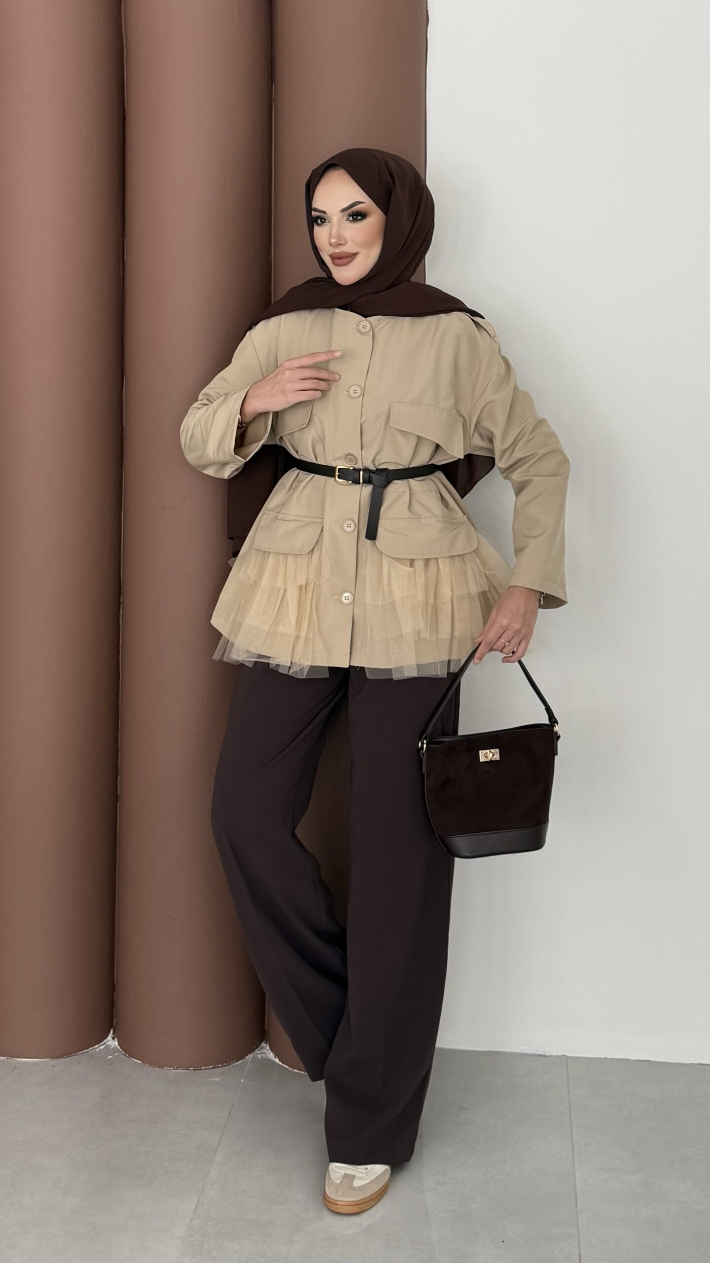 img_5206.jpeg Pinterest Tütü Trenç - Bej - Görsel 1