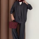 Silver Kaş Korse İkili Takım - Antrasit