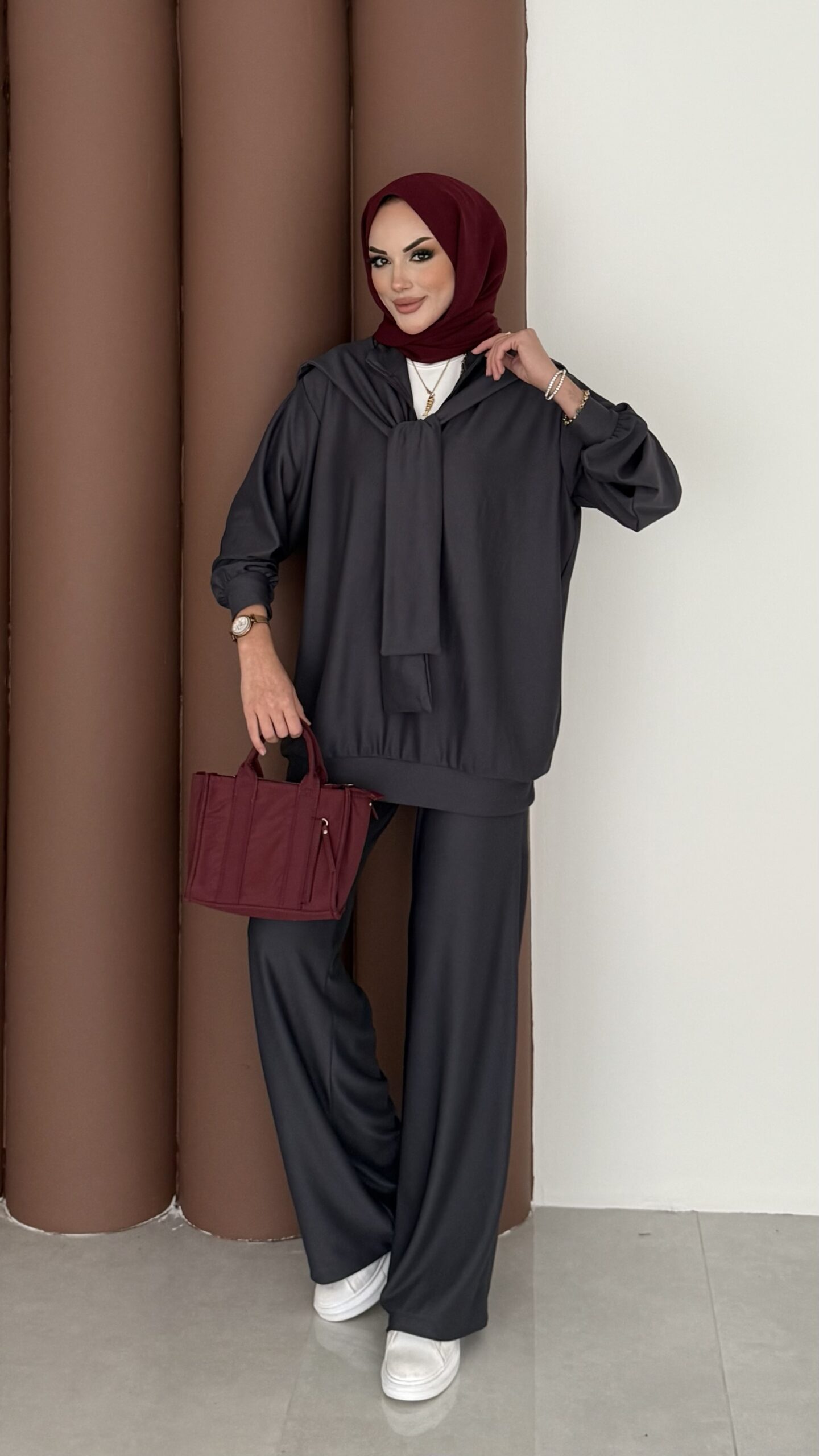 img_5879-1.jpeg Silver Kaş Korse İkili Takım - Antrasit - Görsel 1