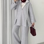 Şardonlu Kampüs İkili Takım - Gri