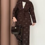 Chanell Business Taşlı İkili Takım - Kahverengi