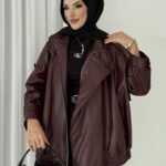 Zra Muadil Deri Ceket - Bordo