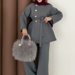 Cocosh Şardonlu İkili Takım - Antrasit