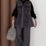 Paris Scuba Kürklü Yelek İkili Takım - Antrasit