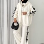 Casual Şardonlu İkili Takım - Beyaz