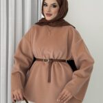 Dora Tay Tüylü Kazak - Camel