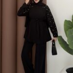 Zra Marka Muadili İncili İkili Takım - Siyah