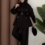 Henry Gold Düğmeli Gabardin İkili Takım - Siyah