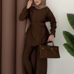 Natali Premium Cupra İkili Takım - Kahverengi