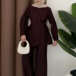 Natali Premium Cupra İkili Takım - Mürdüm