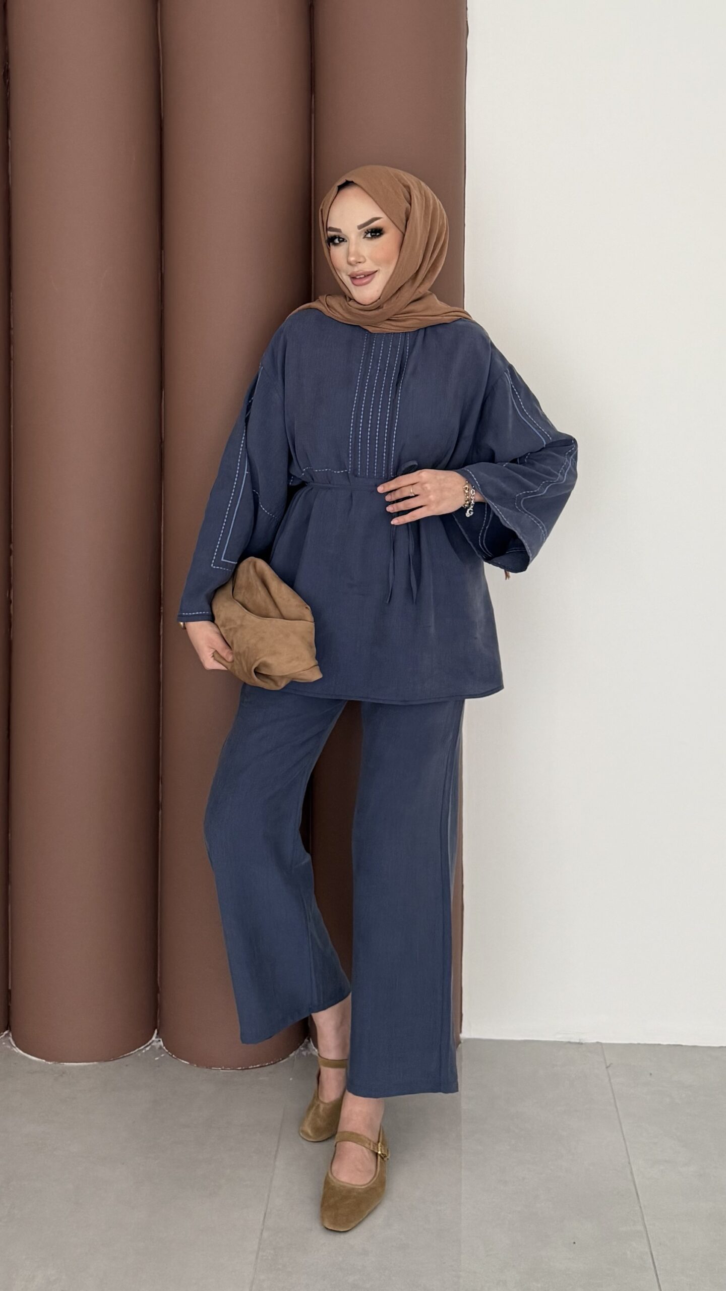 img_2266-scaled-1.jpeg Bloom Nakışlı Modal İkili Takım -Lacivert - Görsel 1