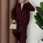 Swaroski Scuba Bomber İkili Takım - Bordo