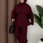 Juliet Pensli İkili Takım - Bordo