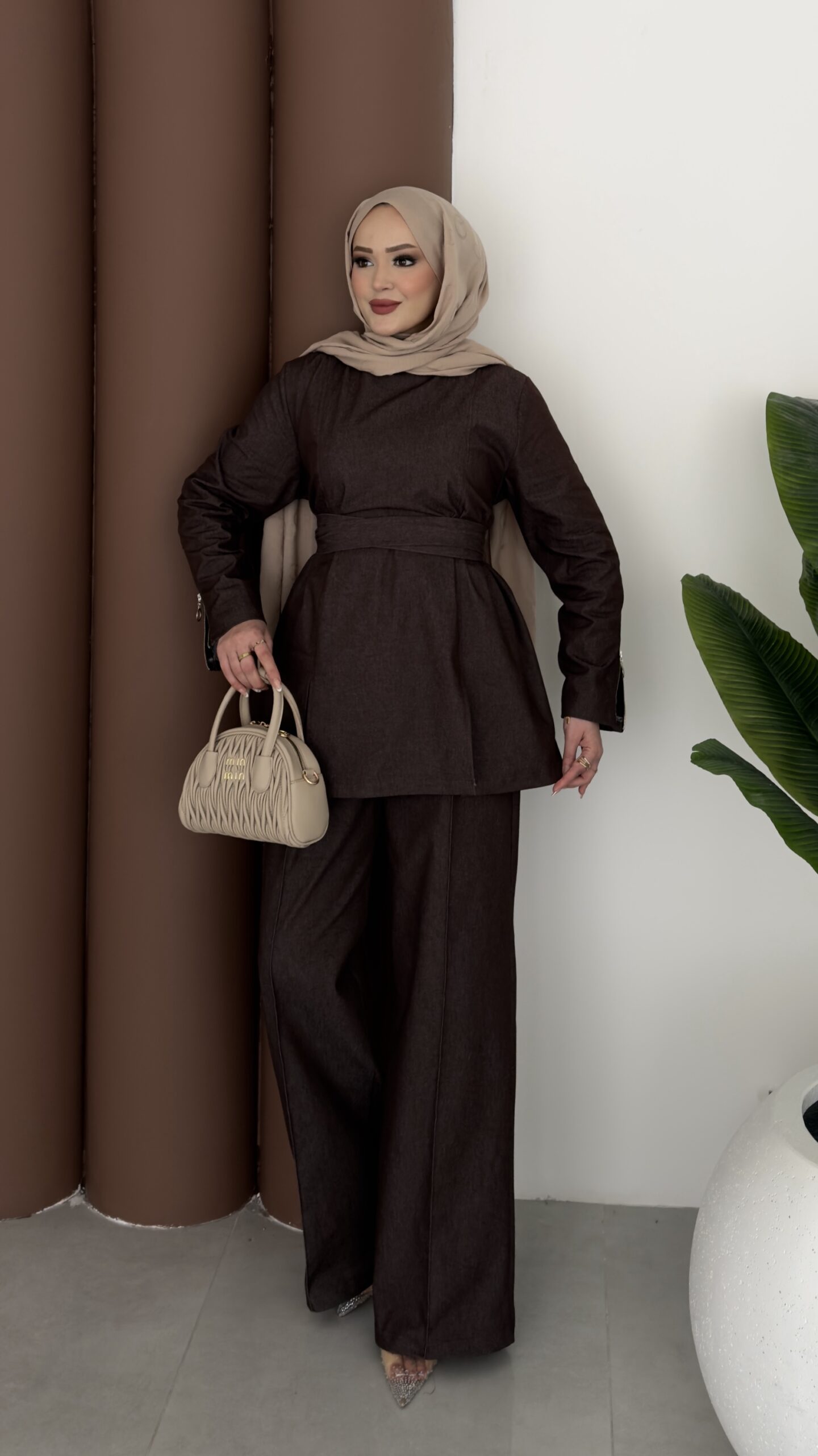 img_3420-scaled-1.jpeg Alix Fermuar Detaylı Kot İkili Talım - Kahverengi - Görsel 1