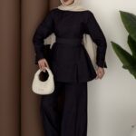 Alix Fermuar Detaylı Kot İkili Talım - Mürdüm