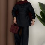 Cozy Denim Kemerli İkili Takım - Lacivert