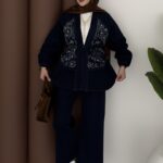 İnci Premium Denim İkili Takım - Koyu Mavi