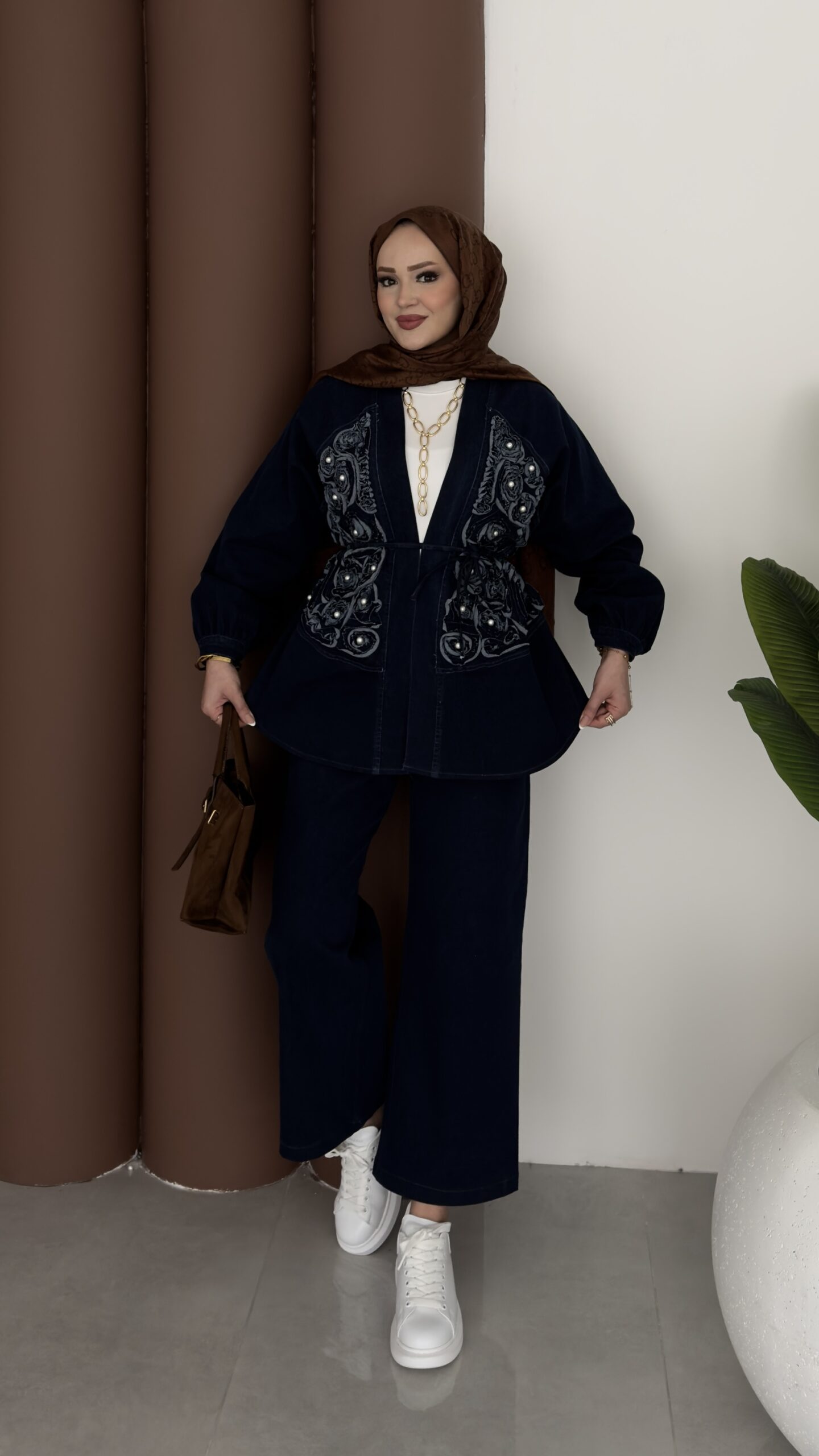 img_3741-scaled-1.jpeg İnci Premium Denim İkili Takım - Koyu Mavi - Görsel 1