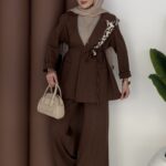 Chino Premium Keten İkili Takım - Kahverengi