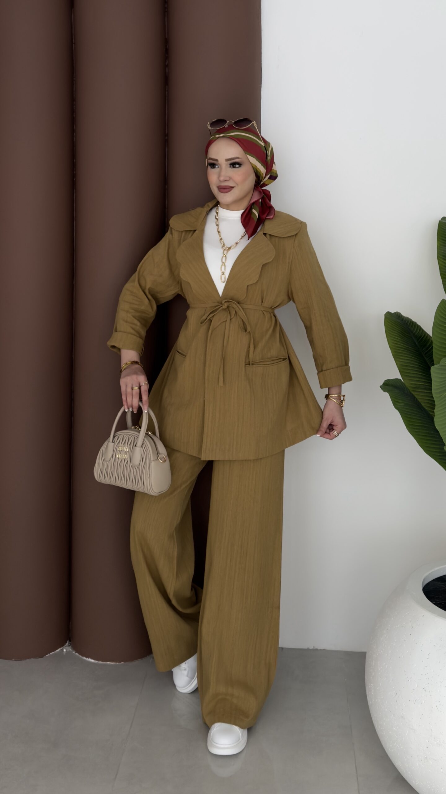 img_3807-scaled-1.jpeg Chino Premium Keten İkili Takım - Hardal - Görsel 1