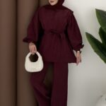 Candy Premium Tensel İkili Takım - Bordo