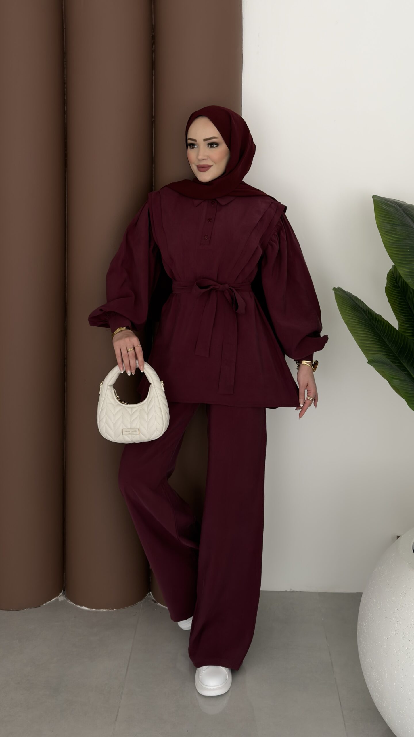 img_3925-scaled-1.jpeg Candy Premium Tensel İkili Takım - Bordo - Görsel 1