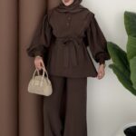 Candy Premium Tensel İkili Takım - Kahverengi