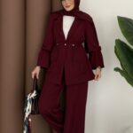 Adriana Ceket İkili Takım - Bordo